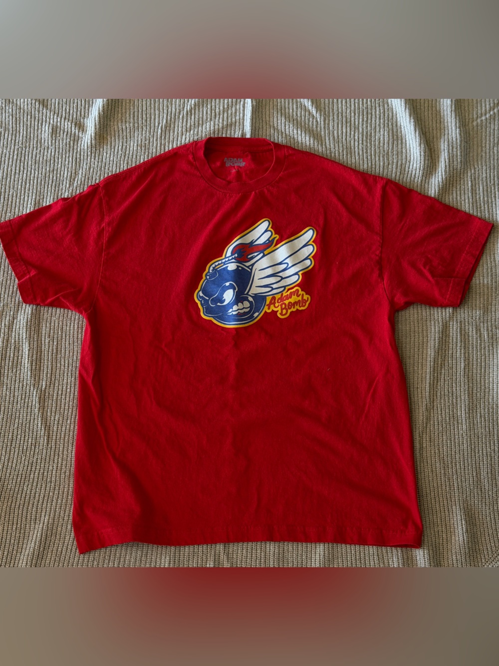 Adam Bomb Atomic Bomb Graphic Tee Men’s XL Red Streetwear Shirt
